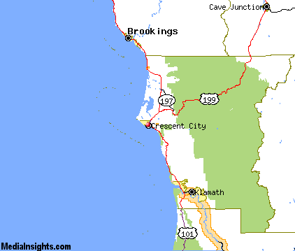 Crescent City Ca Map