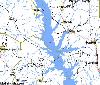What are some good places to find a map of Toledo Bend Lake?